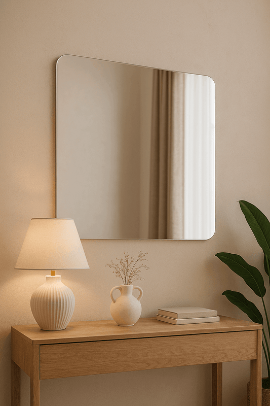 Lustro Ścienne Kwadratowe CLASSIC z zaokrąglonymi rogami - AD-INNOVATION