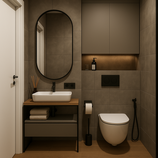 Lustro Owalne w Ramie SLIM