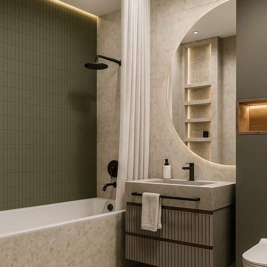 Lustro Ścienne Półokrągłe LED CLASSIC