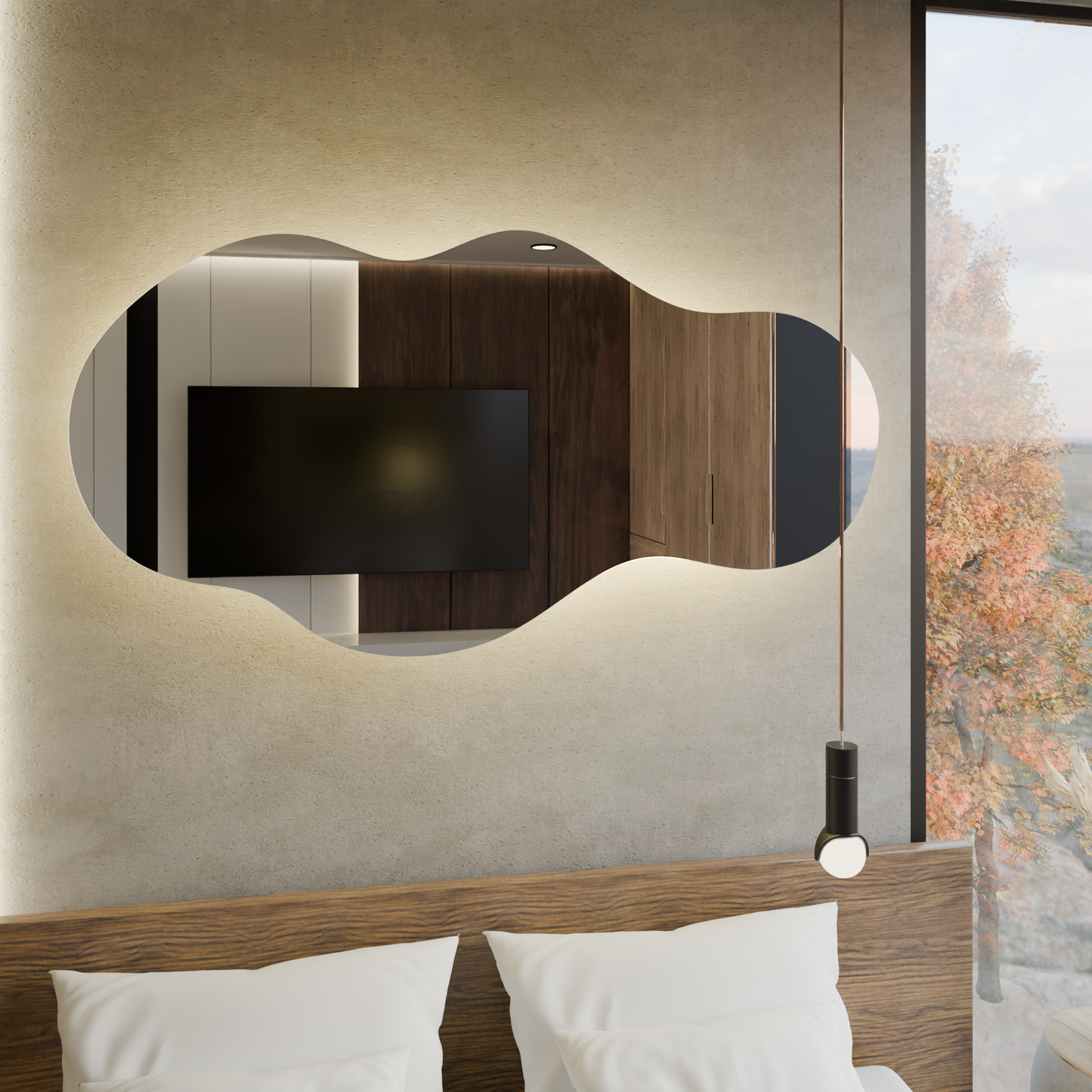 Lustro Ścienne LED "Chmurka" CLASSIC