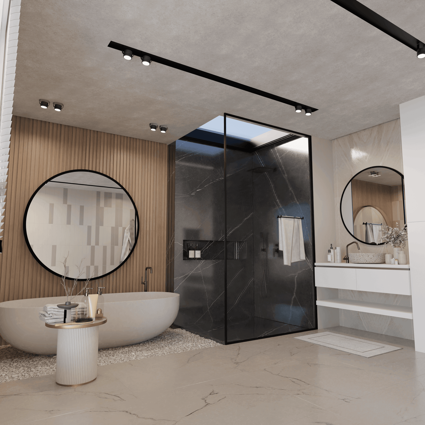 Lustro Ścienne Okrągłe LOFT na wymiar - AD-INNOVATION