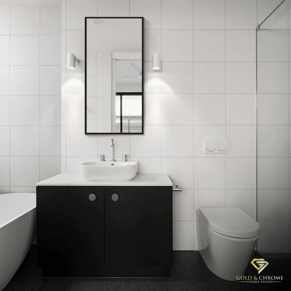 Lustra w ramie prostokątnej LOFT – Minimalizm w eleganckiej formie - AD-INNOVATION