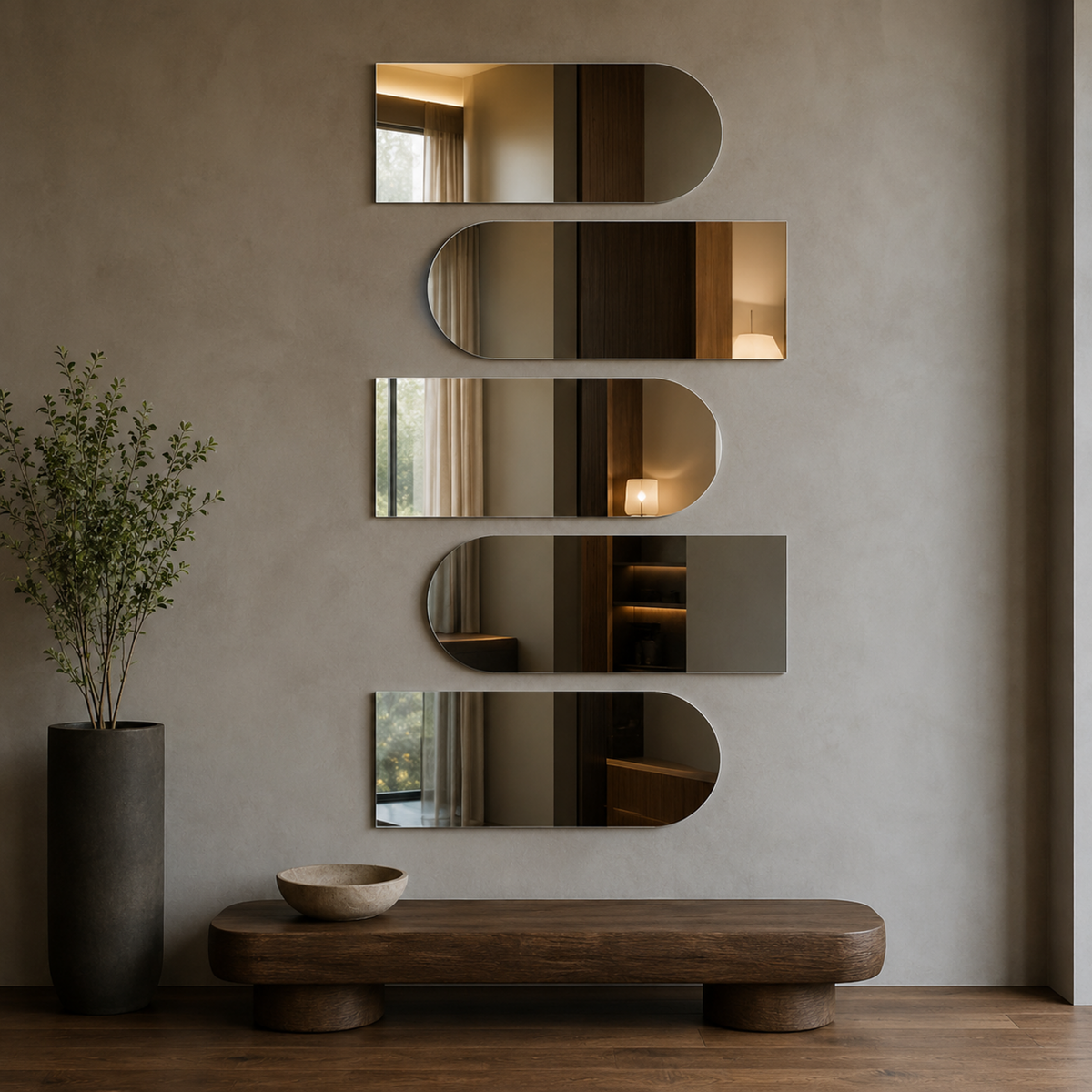 Lustro arkadowe 230x90 cm bez ramy bez mocowań - zdjecie 2
