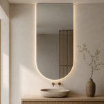 Lustro arkadowe LED z włącznikiem naściennym 30x240 cm bez ramy z zawieszkami i kołkami - zdjecie 5
