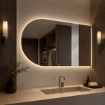 Lustro arkadowe LED z włącznikiem naściennym 90x70 cm bez ramy z zawieszkami i kołkami - zdjecie 2