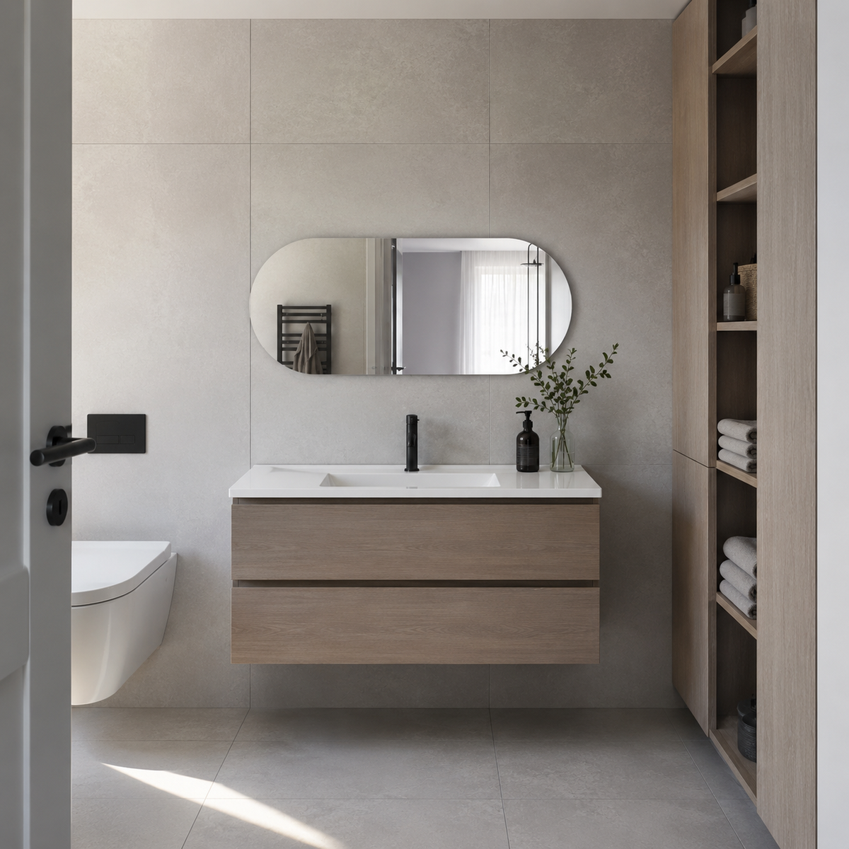 Lustro kapsułowe 160x90 cm bez ramy bez mocowań - zdjecie 3