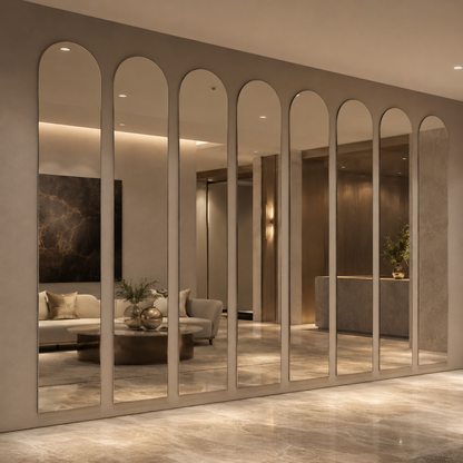 Lustro łukowe 50x180 cm bez ramy z klejem do luster - zdjecie 3