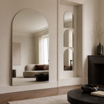 Lustro łukowe 60x140 cm bez ramy z zawieszkami i kołkami - zdjecie 5