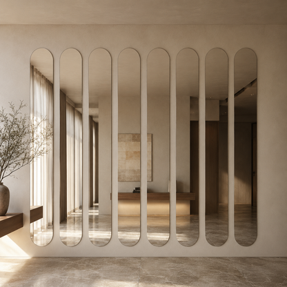 Lustro owalne 100x120 cm bez ramy - zdjecie 3