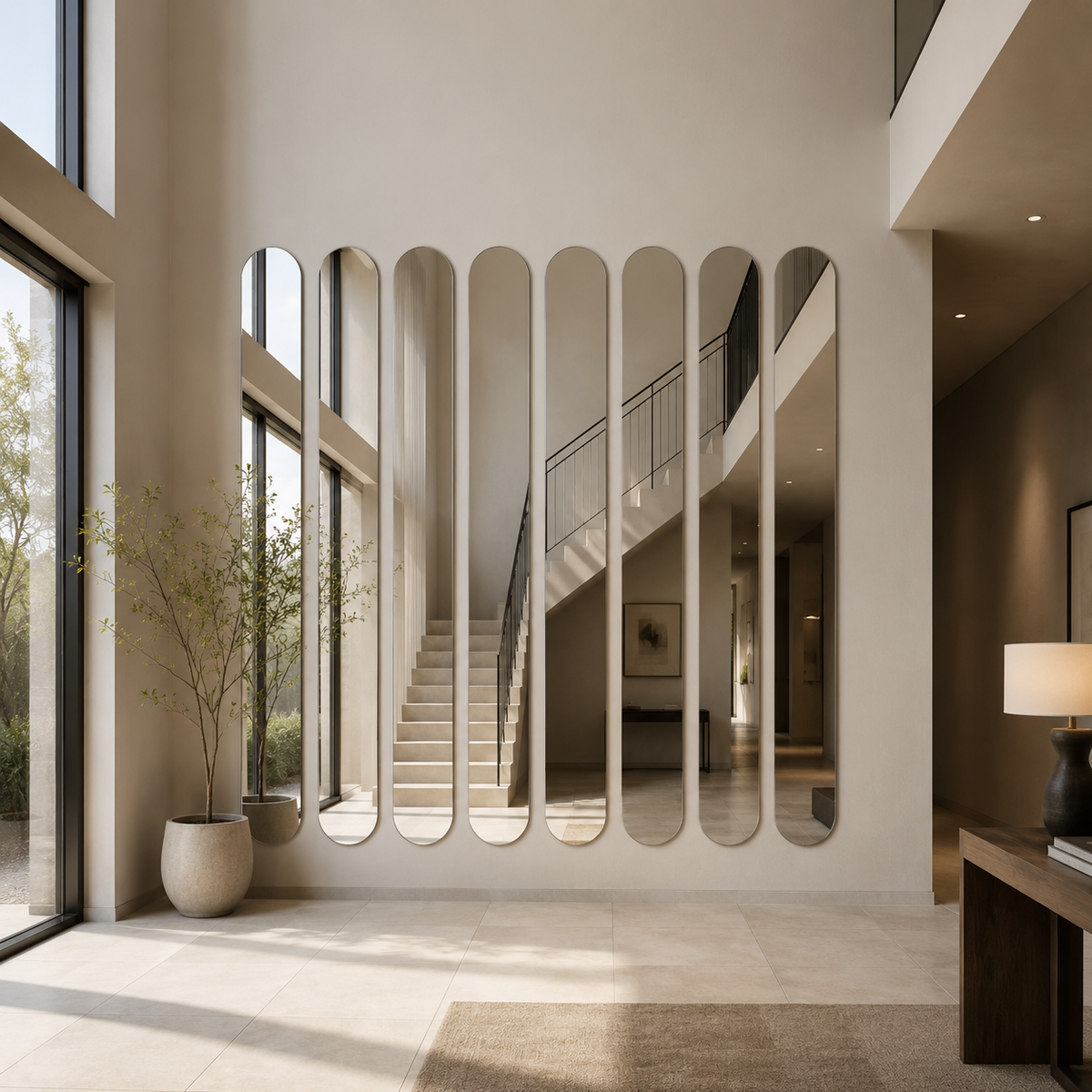 Lustro owalne 110x300 cm bez ramy - zdjecie 1
