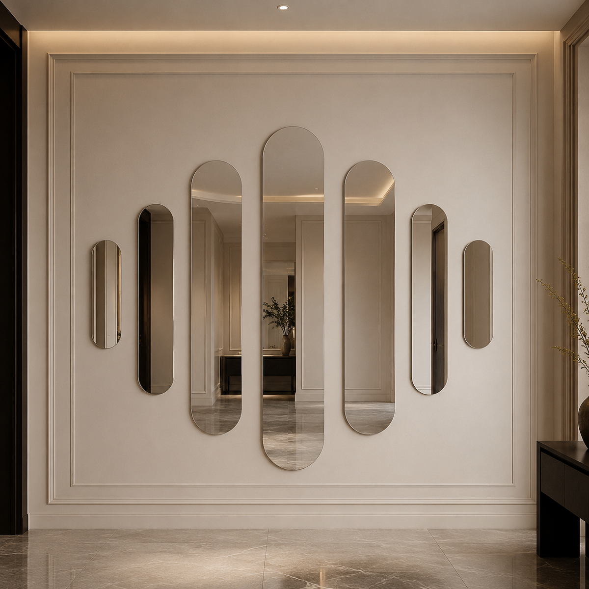 Lustro owalne 90x150 cm bez ramy - zdjecie 3