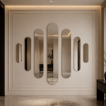 Lustro owalne 90x210 cm bez ramy - zdjecie 1