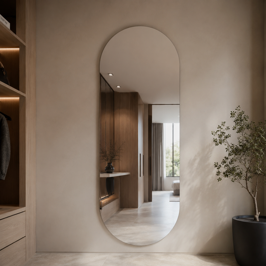 Lustro owalne 90x260 cm bez ramy - zdjecie 2