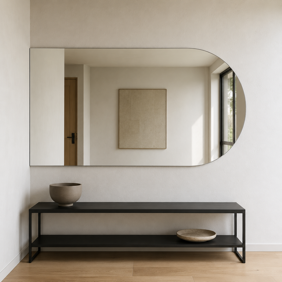 Lustro portalowe 120x100 cm bez ramy z klejem do luster - zdjecie 5