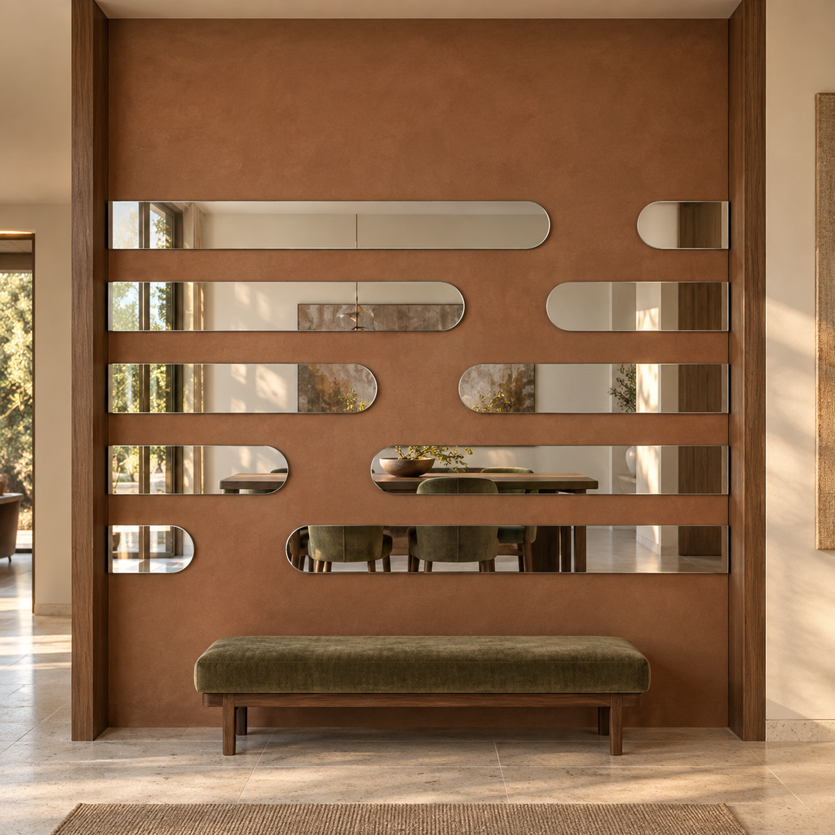 Lustro portalowe 200x40 cm bez ramy bez mocowań - zdjecie 3