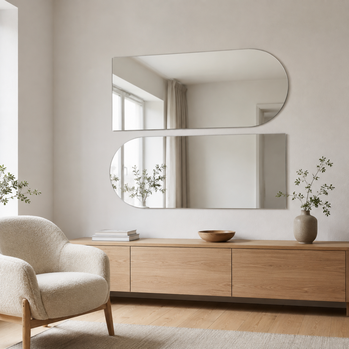 Lustro portalowe 210x30 cm bez ramy z klejem do luster - zdjecie 2