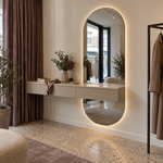 Lustro stadionowe LED z włącznikiem dotykowym 120x200 cm bez ramy z zawieszkami i kołkami - zdjecie 4