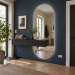 Lustro w kształcie kapsuły LED z włącznikiem na ruch 110x180 cm bez ramy - zdjecie 5