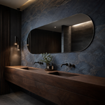 Lustro w kształcie stadionu 90x70 cm bez ramy z klejem do luster - zdjecie 3